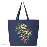 Trex Skeleton Dino Bones Paleontologist Fossil Dinosaur 25L Jumbo Tote