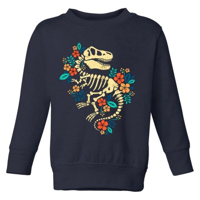 Trex Skeleton Dino Bones Paleontologist Fossil Dinosaur Toddler Sweatshirt