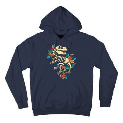 Trex Skeleton Dino Bones Paleontologist Fossil Dinosaur Tall Hoodie