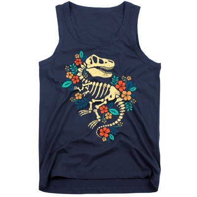 Trex Skeleton Dino Bones Paleontologist Fossil Dinosaur Tank Top