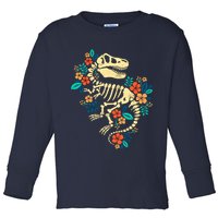 Trex Skeleton Dino Bones Paleontologist Fossil Dinosaur Toddler Long Sleeve Shirt