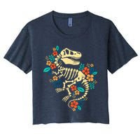 Trex Skeleton Dino Bones Paleontologist Fossil Dinosaur Crop Top