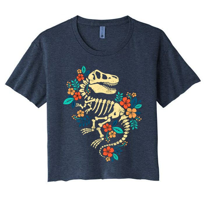 Trex Skeleton Dino Bones Paleontologist Fossil Dinosaur Crop Top