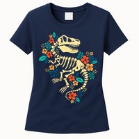 Trex Skeleton Dino Bones Paleontologist Fossil Dinosaur Womens T-Shirt