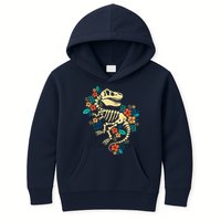Trex Skeleton Dino Bones Paleontologist Fossil Dinosaur Kids Hoodie