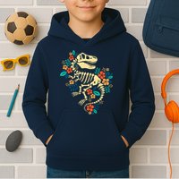 Trex Skeleton Dino Bones Paleontologist Fossil Dinosaur Kids Hoodie