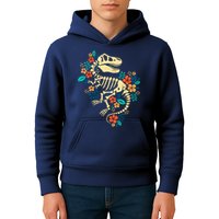Trex Skeleton Dino Bones Paleontologist Fossil Dinosaur Kids Hoodie