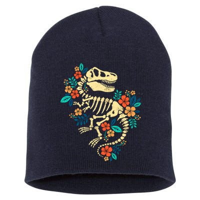 Trex Skeleton Dino Bones Paleontologist Fossil Dinosaur Short Acrylic Beanie