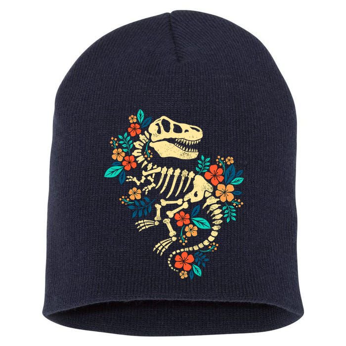 Trex Skeleton Dino Bones Paleontologist Fossil Dinosaur Short Acrylic Beanie