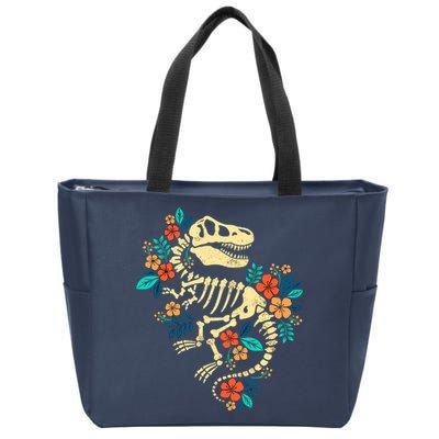 Trex Skeleton Dino Bones Paleontologist Fossil Dinosaur Zip Tote Bag