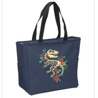 Trex Skeleton Dino Bones Paleontologist Fossil Dinosaur Zip Tote Bag