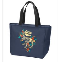 Trex Skeleton Dino Bones Paleontologist Fossil Dinosaur Zip Tote Bag