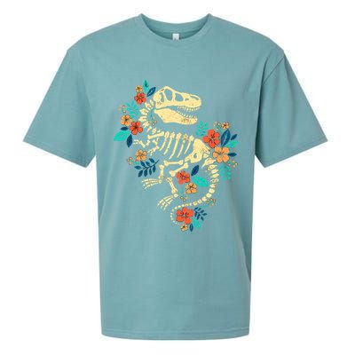Trex Skeleton Dino Bones Paleontologist Fossil Dinosaur Sueded Cloud Jersey T-Shirt