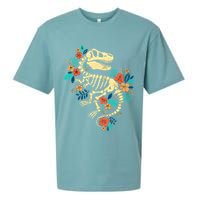 Trex Skeleton Dino Bones Paleontologist Fossil Dinosaur Sueded Cloud Jersey T-Shirt
