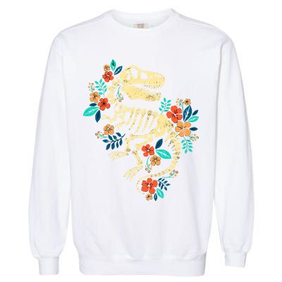 Trex Skeleton Dino Bones Paleontologist Fossil Dinosaur Garment-Dyed Sweatshirt