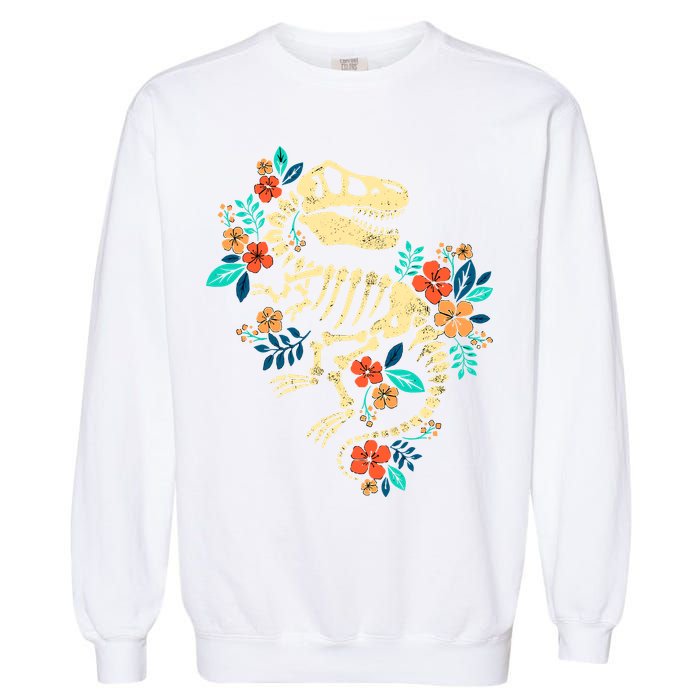 Trex Skeleton Dino Bones Paleontologist Fossil Dinosaur Garment-Dyed Sweatshirt