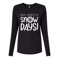 Teacher Snow Days Womens Cotton Relaxed Long Sleeve T-Shirt