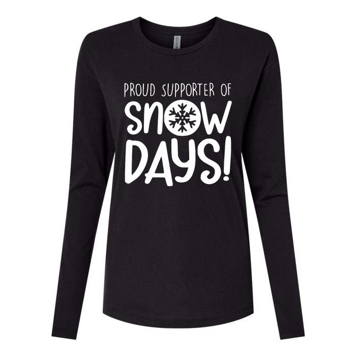 Teacher Snow Days Womens Cotton Relaxed Long Sleeve T-Shirt