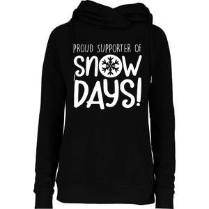 Teacher Snow Days Womens Funnel Neck Pullover Hood