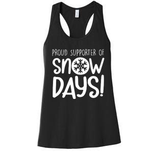 Teacher Snow Days Women's Racerback Tank