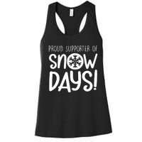 Teacher Snow Days Women's Racerback Tank