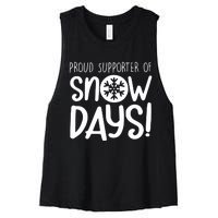 Teacher Snow Days Women's Racerback Cropped Tank