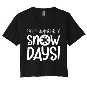 Teacher Snow Days Women's Crop Top Tee