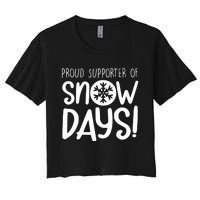 Teacher Snow Days Women's Crop Top Tee