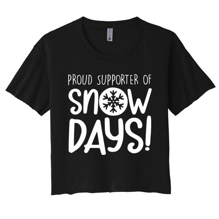 Teacher Snow Days Women's Crop Top Tee