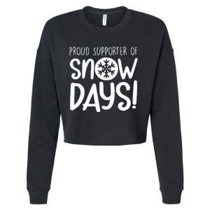 Teacher Snow Days Cropped Pullover Crew