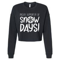 Teacher Snow Days Cropped Pullover Crew