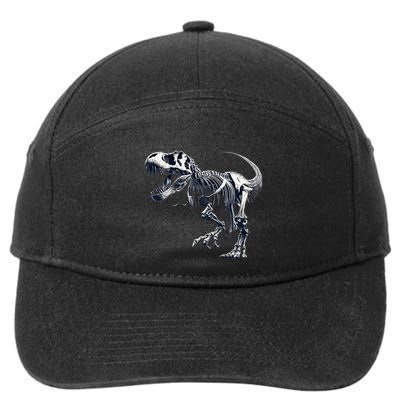 Trex Skeleton Dino Bones Paleontologist Fossil Dinosaur 7-Panel Snapback Hat