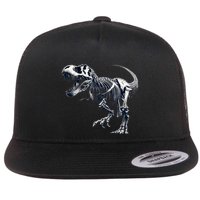 Trex Skeleton Dino Bones Paleontologist Fossil Dinosaur Flat Bill Trucker Hat