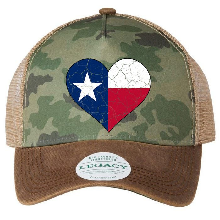Texas Strong Distressed Heart Legacy Tie Dye Trucker Hat