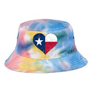 Texas Strong Distressed Heart Tie Dye Newport Bucket Hat