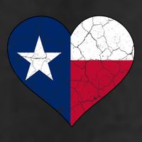 Texas Strong Distressed Heart 7 Panel Mesh Trucker Snapback Hat
