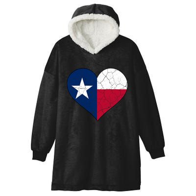 Texas Strong Distressed Heart Hooded Wearable Blanket