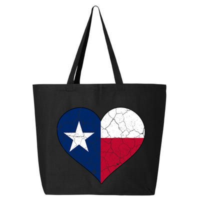 Texas Strong Distressed Heart 25L Jumbo Tote