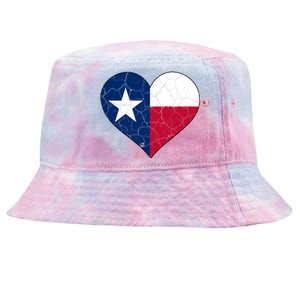 Texas Strong Distressed Heart Tie-Dyed Bucket Hat