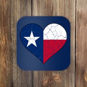 Texas Strong Distressed Heart Coaster