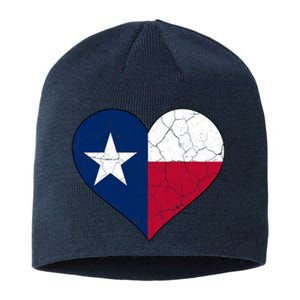 Texas Strong Distressed Heart Sustainable Beanie