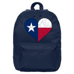 Texas Strong Distressed Heart 16 in Basic Backpack