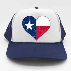 Texas Strong Distressed Heart Trucker Hat