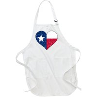 Texas Strong Distressed Heart Full-Length Apron With Pockets