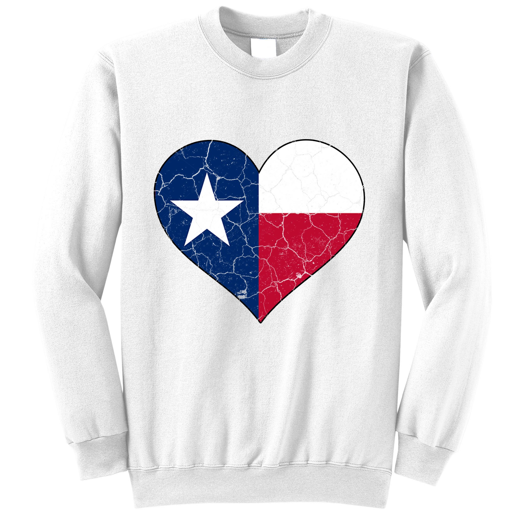 Texas Strong Distressed Heart Sweatshirt