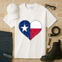 Texas Strong Distressed Heart Tall T-Shirt