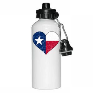 Texas Strong Distressed Heart Aluminum Water Bottle