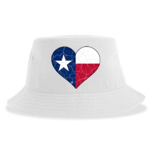 Texas Strong Distressed Heart Sustainable Bucket Hat