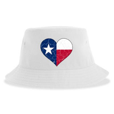 Texas Strong Distressed Heart Sustainable Bucket Hat