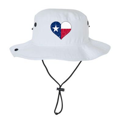 Texas Strong Distressed Heart Bucket Hat